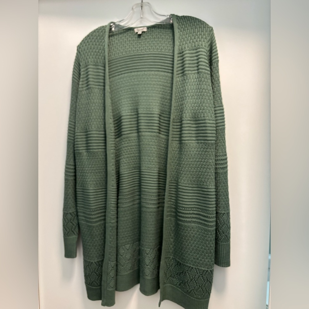 Green Acrylic Knit Women's Sweater